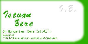 istvan bere business card